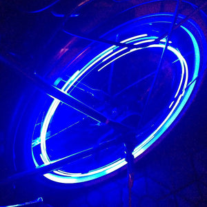 Fahrrad-Rad-Lichtstreifen