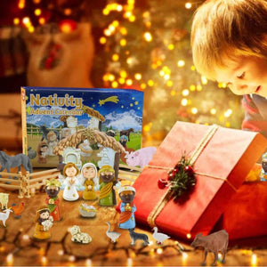 Weihnachtskrippen-Adventskalender-Set