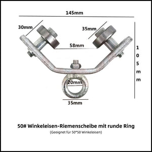 Winkeleisenbahn Aufhängerolle