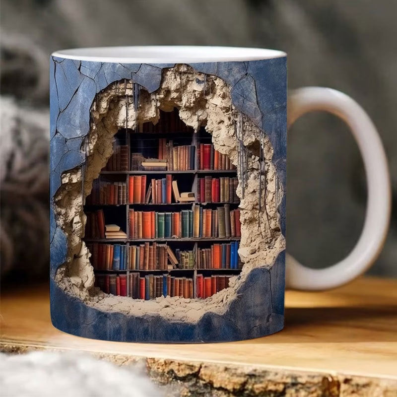 3D-Bücherregal-Tasse