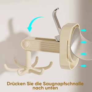 Sechs-Krallen-Drehhaken mit Saugnapf