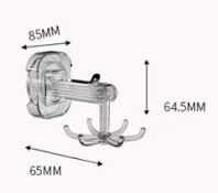 Laden Sie das Bild in den Galerie-Viewer, Sechs-Krallen-Drehhaken mit Saugnapf
