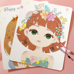 All-in-one-Prinzessin-Make-up-Stickerbuch zum Selbermachen