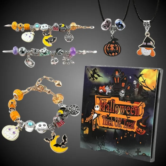 Halloween-Kinder-DIY-Armband mit großen Löchern und Perlen