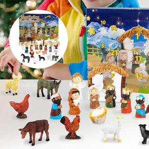 Weihnachtskrippen-Adventskalender-Set