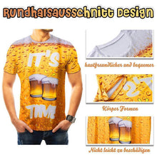 Laden Sie das Bild in den Galerie-Viewer, 3D Druck Bier-Luftblasen T-Shirt
