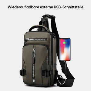 Umhängetasche mit USB-Ladegerät