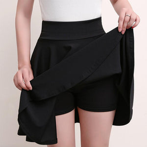 A-line elastische Taille Plissee Shorts Rock