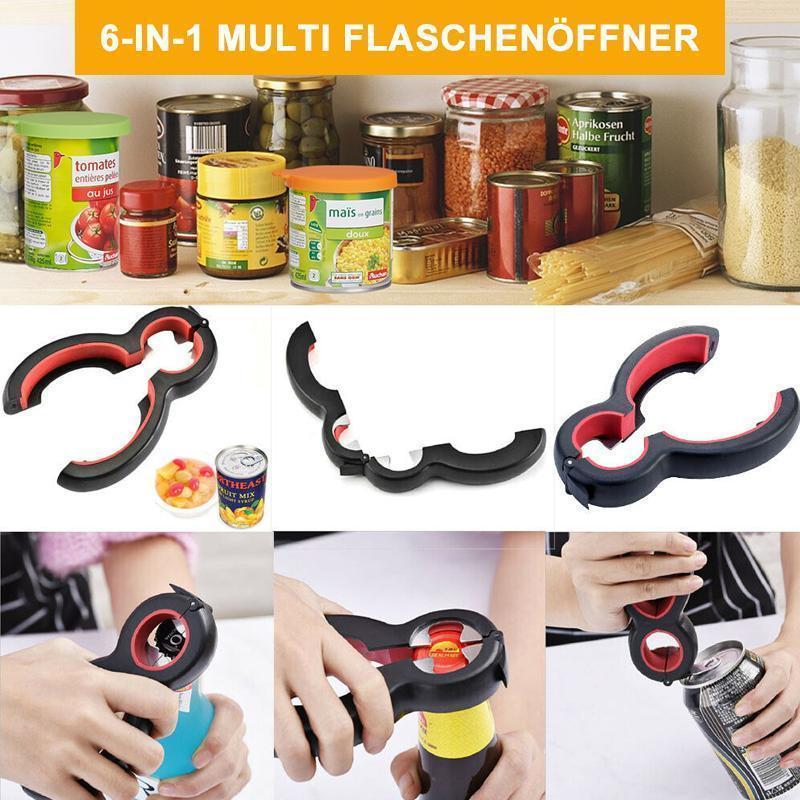 6 in 1 multifunktionaler tragbarer Flaschenöffner