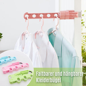 Faltbarer und hängbarer Kleiderbügel