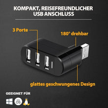 Laden Sie das Bild in den Galerie-Viewer, Multifunktionaler Mini drehbarer 3-Port USB-Anschluss
