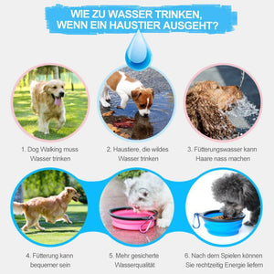 2-in-1 Wasser- und Lebensmittelflasche für Haustiere