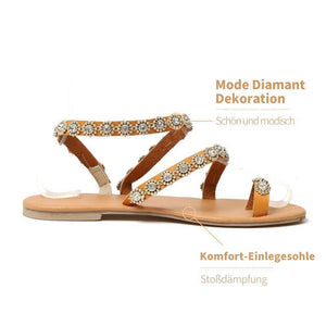 Sommer Diamant Blume Sandalen