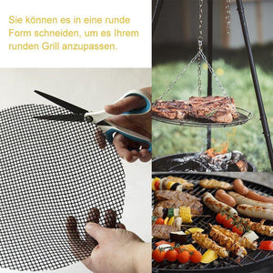 Teflon Netz Grillmatte antihaft wiederverwendbar, eckig 33x40 cm, 1/3 pc