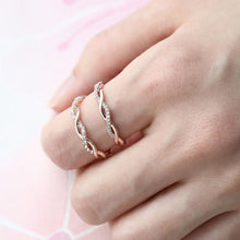 Laden Sie das Bild in den Galerie-Viewer, Verdrehen-Ring，Twist-Ring，Diamant-Ring
