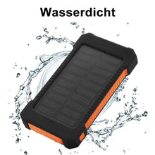 Laden Sie das Bild in den Galerie-Viewer, Wasserdichte Solarenergiebank mit Taschenlampe
