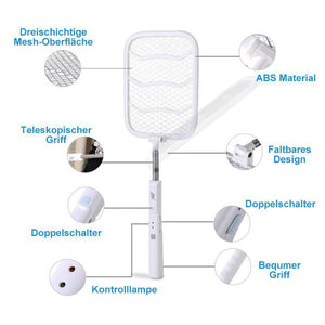 Teleskopische elektrische Mückenklatsche