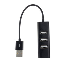 Laden Sie das Bild in den Galerie-Viewer, 4 Ports LED USB 3.0-Adapter-Hub Ein- / Ausschalter für PC Laptop BK (4 USB-Ports-Hubadapter, Schwarz)
