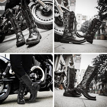 Laden Sie das Bild in den Galerie-Viewer, Schädel schnallt Motorradstiefel
