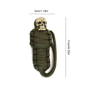 Paracord Mumie Messing Totenkopf Schlüsselanhänger