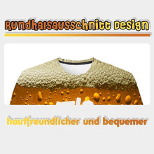 Laden Sie das Bild in den Galerie-Viewer, 3D Druck Bier-Luftblasen T-Shirt
