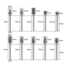 Laden Sie das Bild in den Galerie-Viewer, 10 in 1 Wolframstahl-Schleifkopf (10PCS)
