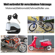 Laden Sie das Bild in den Galerie-Viewer, Bremsscheibenschloss Alarm für Motorrad und Fahrrad
