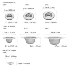 Laden Sie das Bild in den Galerie-Viewer, Küche Edelstahl-Wannen-Filter (3 Stücke)
