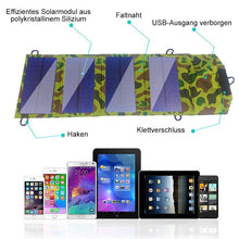 Laden Sie das Bild in den Galerie-Viewer, Tragbares Solarpanel-Ladegerät
