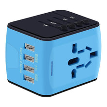 Laden Sie das Bild in den Galerie-Viewer, Bequee Universal World Plug Reiseadapter, blau
