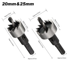 Laden Sie das Bild in den Galerie-Viewer, 5PCS Carbide Spitze HSS Bohrer Lochsäge Set Edelstahl Metall Legierung 16-30mm
