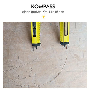 4-in-1-Kompass-Winkelmesser aus Aluminiumlegierung