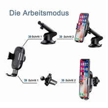 Laden Sie das Bild in den Galerie-Viewer, 3 in 1 Kabelloses Ladegerät und Autotelefonhalter
