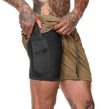 Laden Sie das Bild in den Galerie-Viewer, 2-in-1-Fitness-Turnhose mit sicherer Tasche ( Shorts &amp; Verkürzte Hose)
