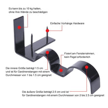 Laden Sie das Bild in den Galerie-Viewer, Universal Vorhangstangen Halterungen 2 Stück
