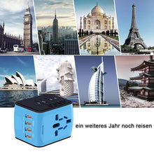 Laden Sie das Bild in den Galerie-Viewer, Bequee Universal World Plug Reiseadapter, blau
