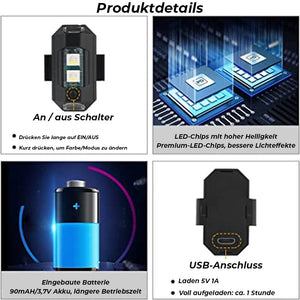 7 Farben LED-Flugzeug-Blitzlichter