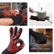 Laden Sie das Bild in den Galerie-Viewer, Bequee professionelle Grillhandschuhe hitzebeständige Handschuhe - 1 Paar
