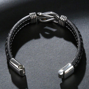 Unendlichkeits-Design Herrenarmband aus Titanstahl