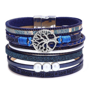 Baum des Lebens Multi-Ring-Armband mit Perlen