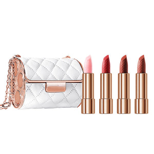 Lederbeutel Lippenstift Set Geschenkbox