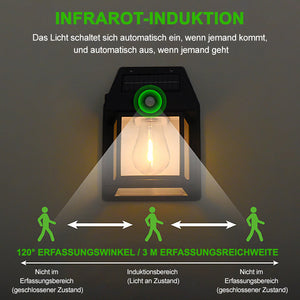 Solar Wolfram Wandleuchte für den Außenbereich